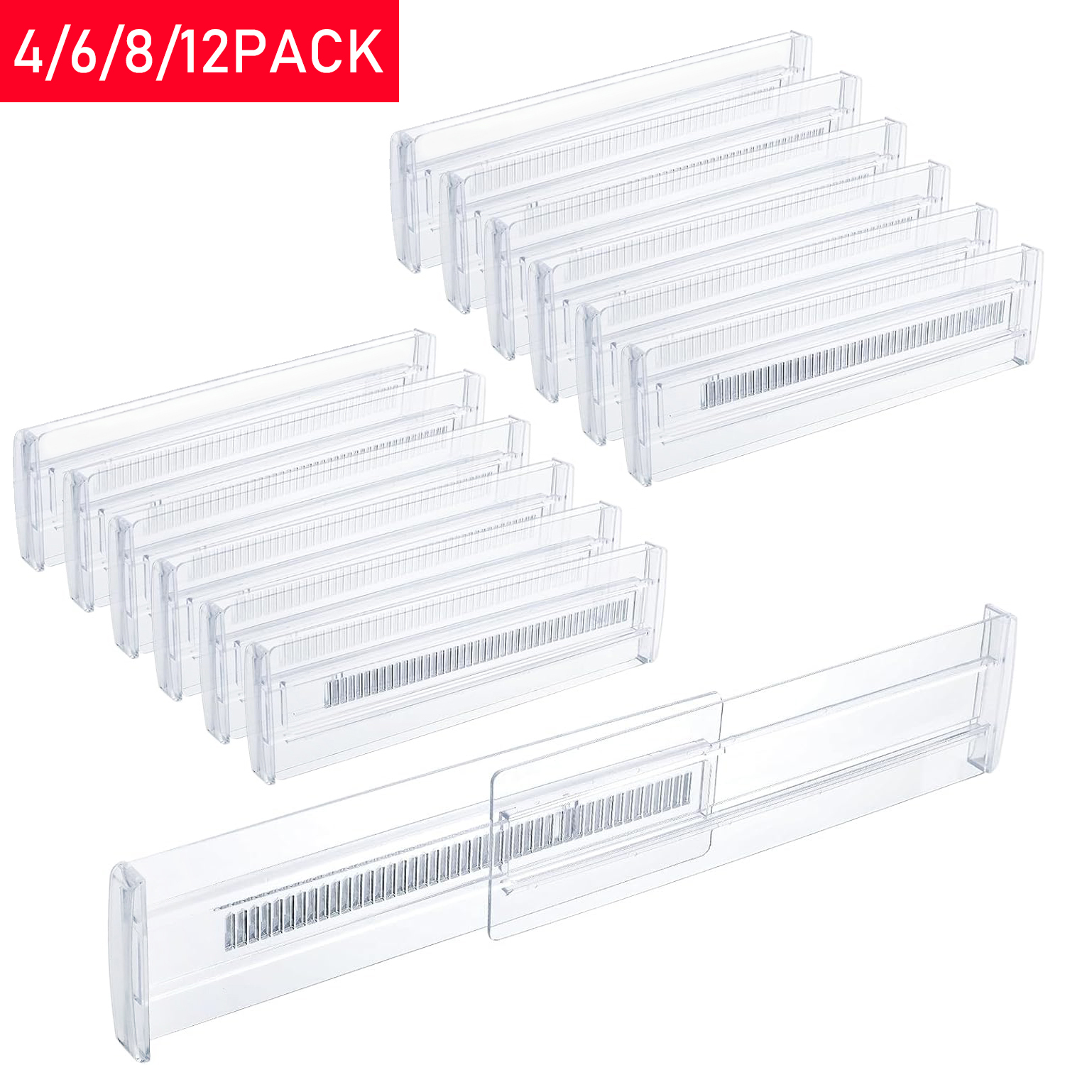 4/6/8/12 Pack Expandable Drawe - Commercial Kitchen Organization reseña y precio