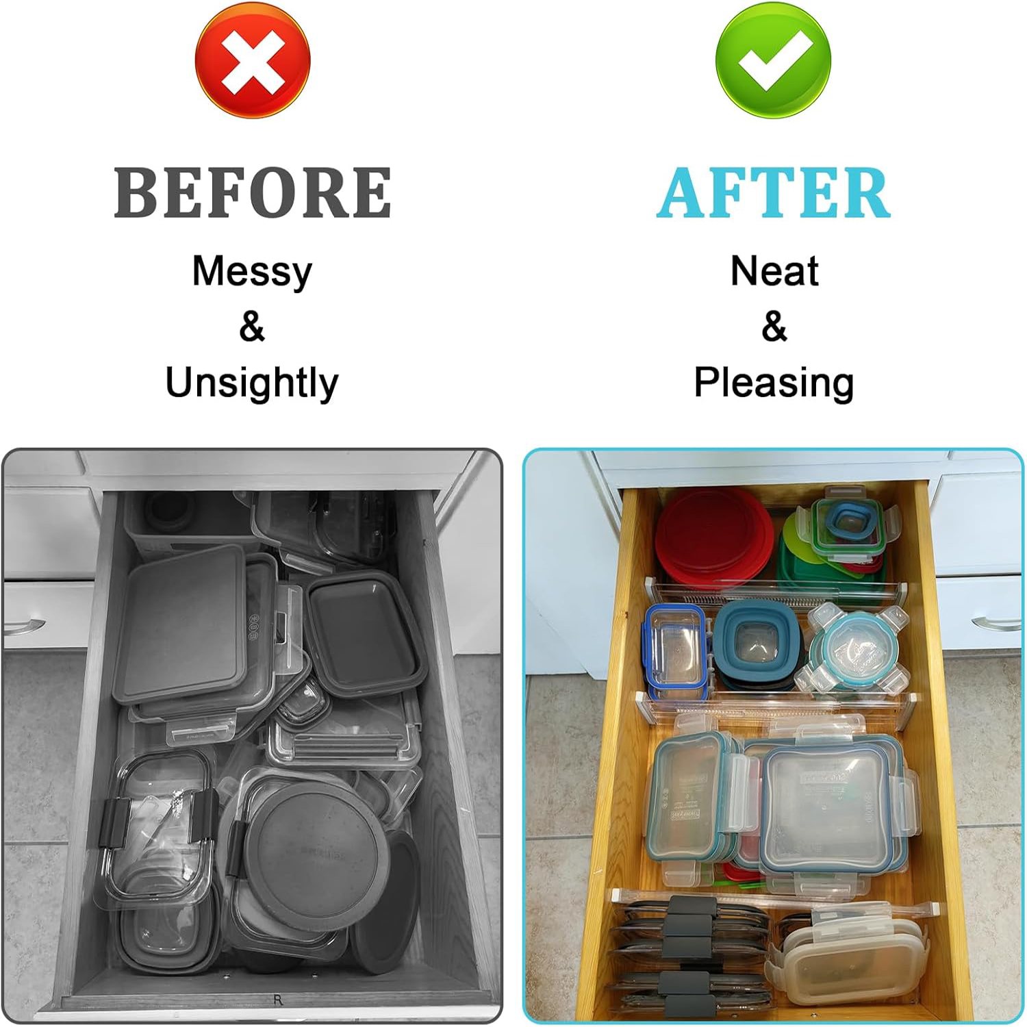 4/6/8/12 Pack Expandable Drawe - Commercial Kitchen Organization reseña y precio