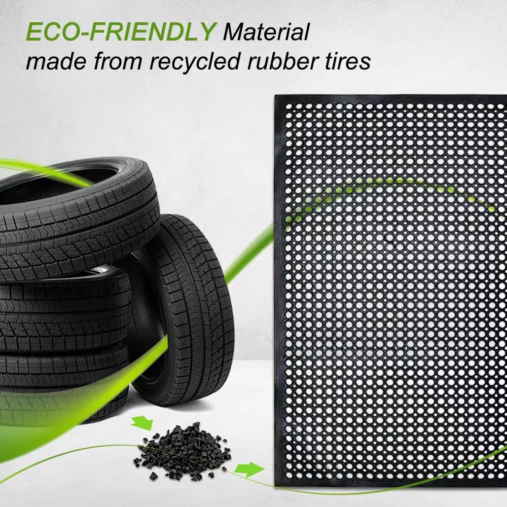 Anti-Fatigue Rubber Floor Mat  - Commercial Kitchen Mats Anti Fatigue reseña y precio
