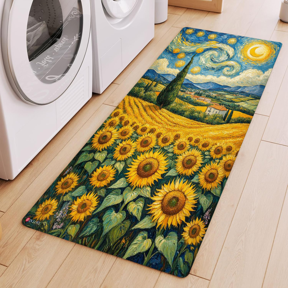 Van Gogh Style Sunflower Oil P - Commercial Kitchen Mats Anti Fatigue reseña y precio
