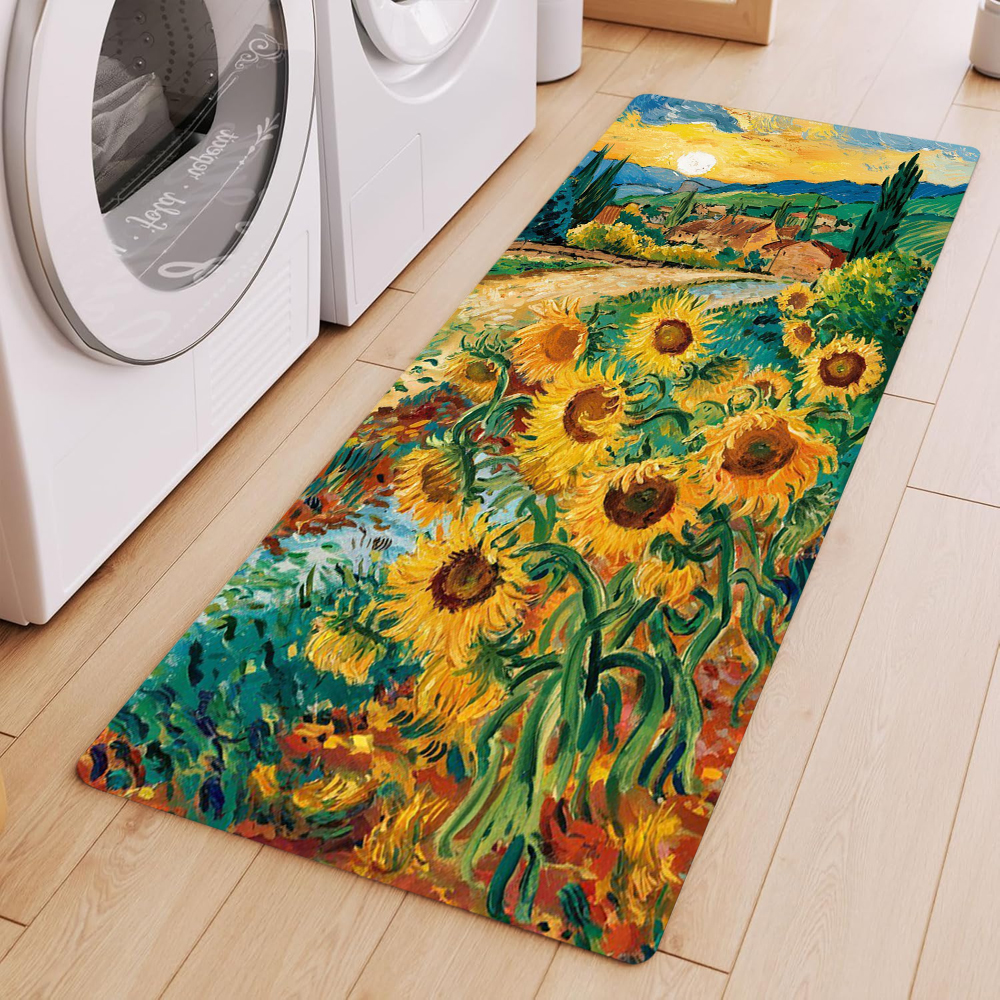 Van Gogh Style Sunflower Oil P - Commercial Kitchen Mats Anti Fatigue reseña y precio