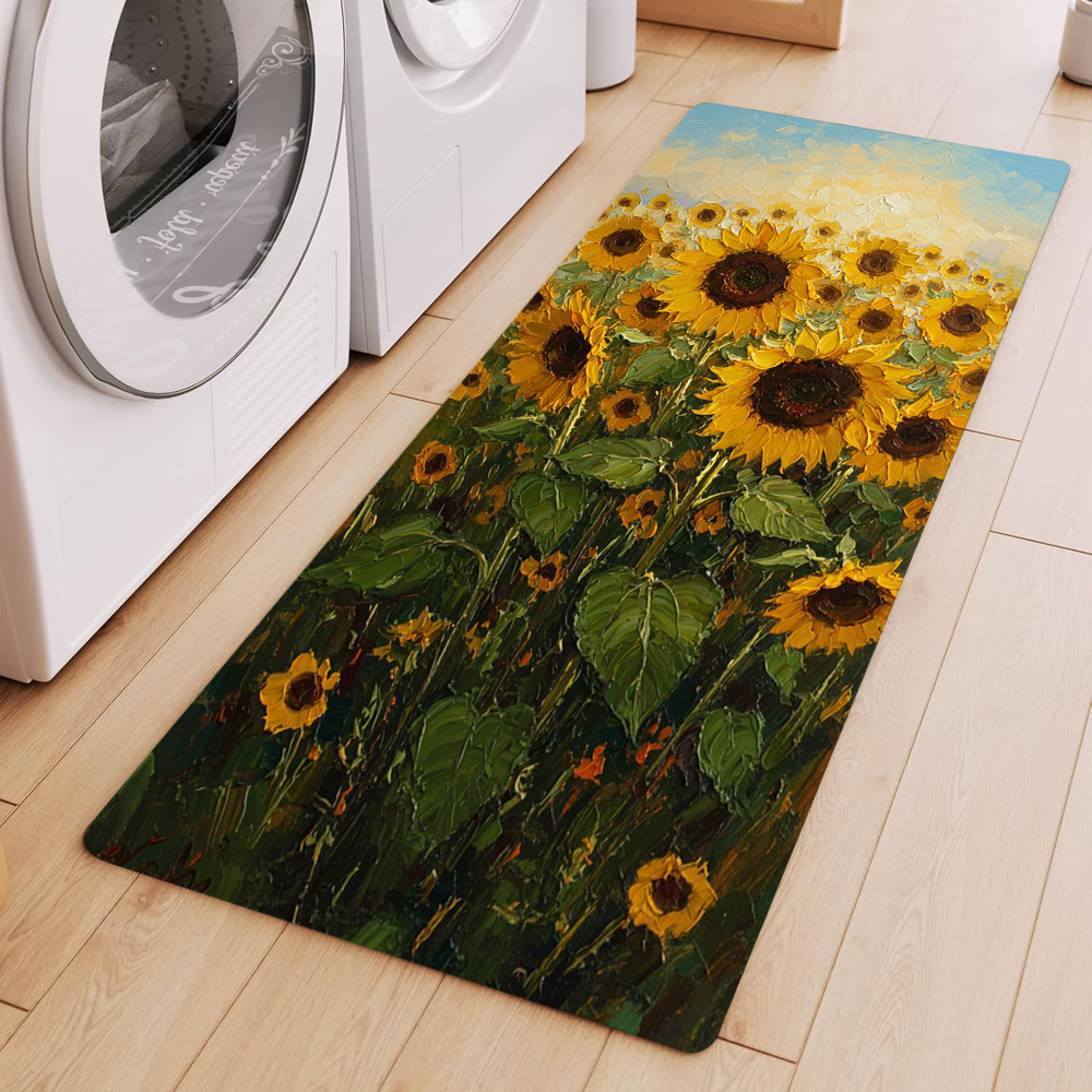 Van Gogh Style Sunflower Oil P - Commercial Kitchen Mats Anti Fatigue reseña y precio