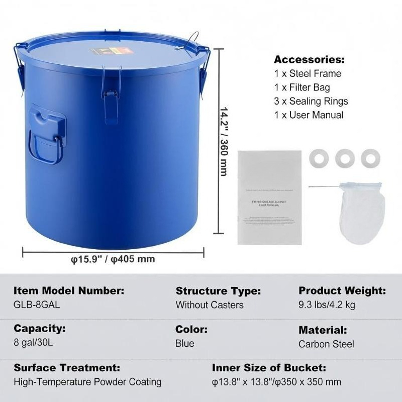Carbon Steel Oil Storage Caddy - Commercial Kitchen Management reseña y precio