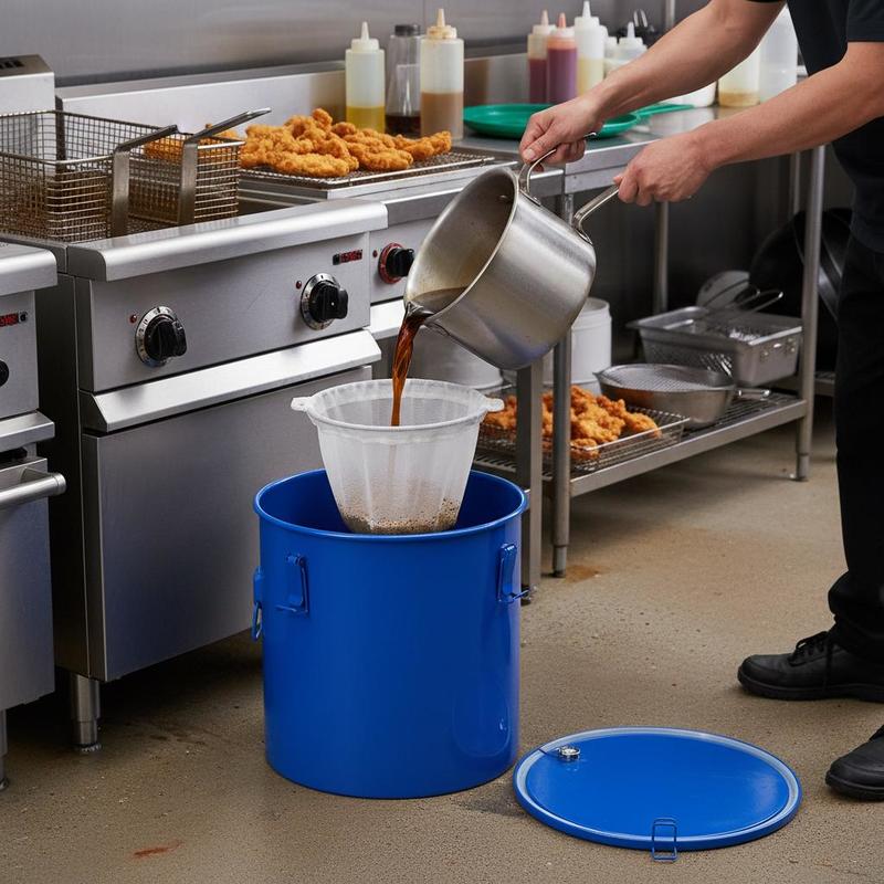 Carbon Steel Oil Storage Caddy - Commercial Kitchen Management reseña y precio