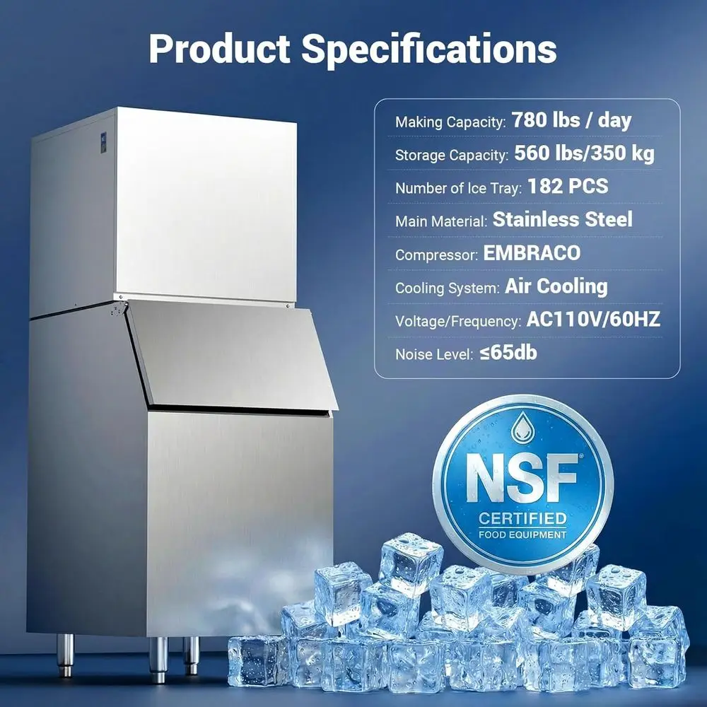 NSF Commercial Ice Machine 780 - Commercial Ice Maker reseña y precio