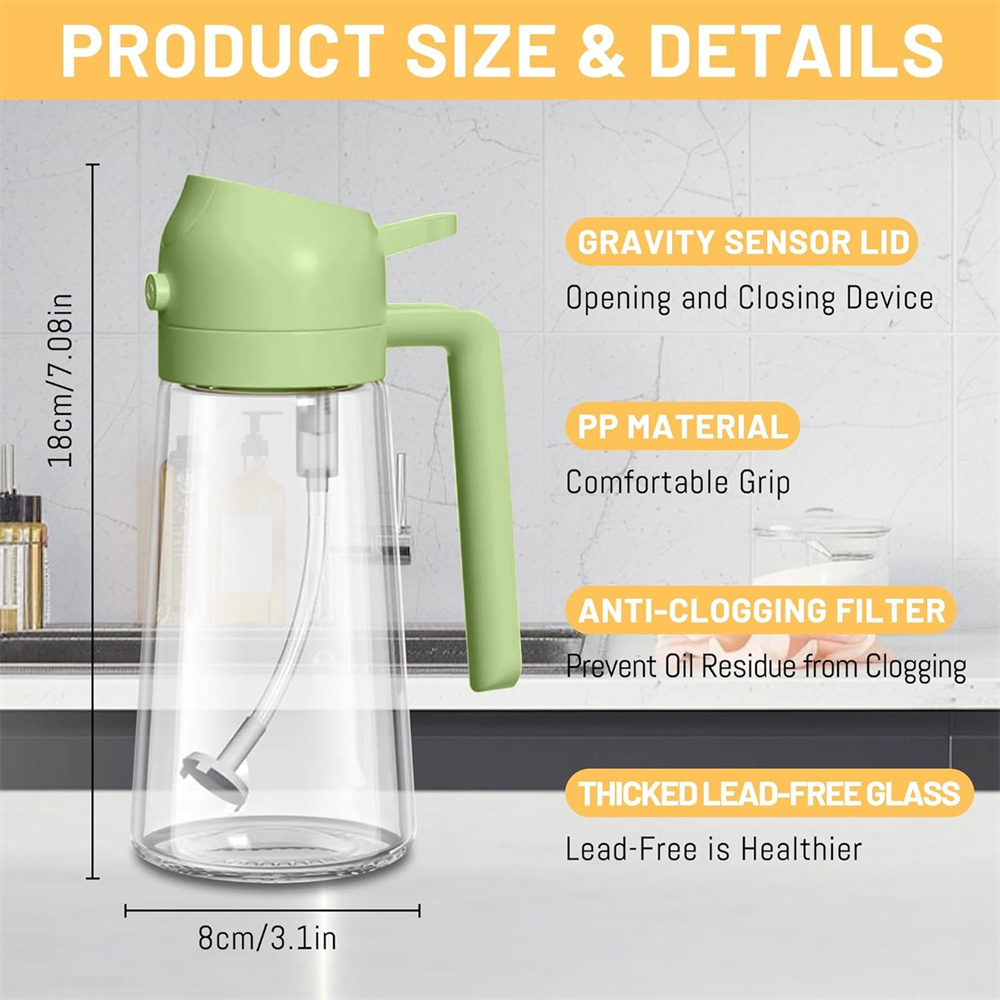 16oz/470ML Glass Oil Dispenser - Commercial Kitchen Sprayer reseña y precio